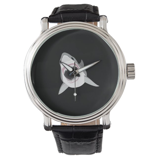 Attaque de requin - Le grand requin blanc montre s (devant)