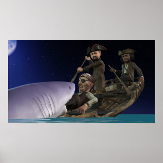 Attaque de requin - Petite affiche