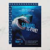 Attaque de requins | Ocean Invitation Boys Anniver (Devant / Derrière)