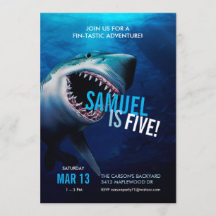 Attaque de requins  Ocean Invitation Boys Annivers