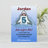 Attaque de requins | Shark Invitation Boys Anniver (Debout devant)