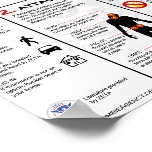 Attaque de zombie - 1-2-3 Poster (Coin)