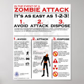 Attaque de zombie - 1-2-3 Poster (Devant)