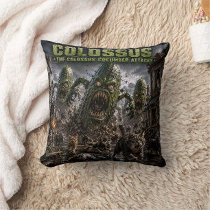 Attaque du concombre colossal petit coussin maison