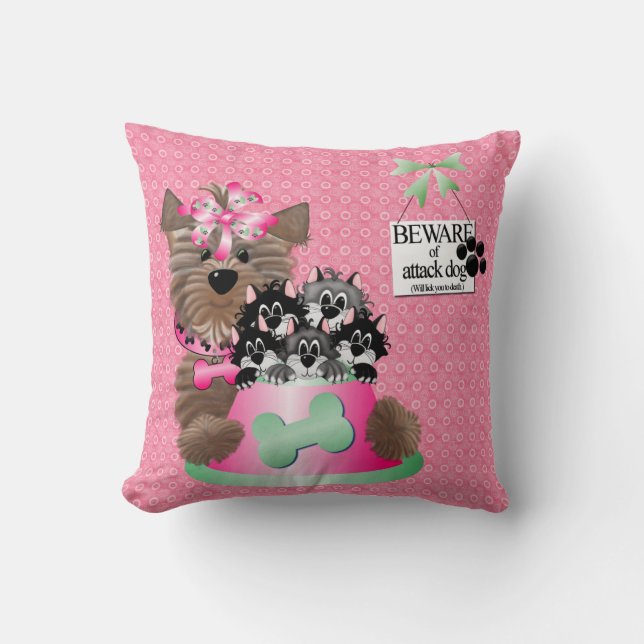 Attaquer le chien Coussin américain MoJo (Recto)