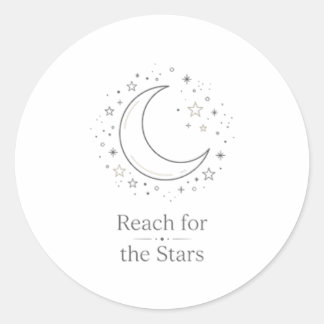 Atteignez les Étoiles Minimaliste Autocollant de L