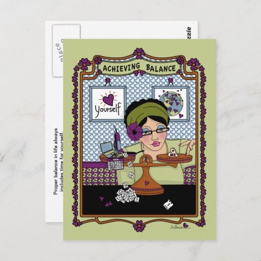 Atteindre l'équilibre_ Une carte postale (Devant / Derrière)