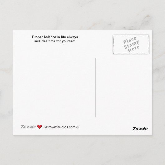 Atteindre l'équilibre_ Une carte postale (Dos)