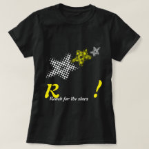 Atteindre les étoiles - sur T-shirt noir