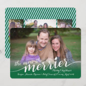 Attendant à une carte de Noël avec photos (Devant / Derrière)