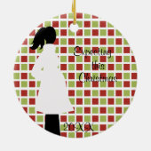 Attendre cet ornement de grossesse de Noël (Dos)