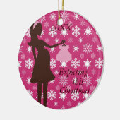 Attendre cet ornement de grossesse de Noël (Gauche)