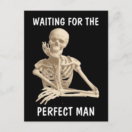 ATTENDRE DES CARTES POSTALES SKELETON FUNNY HOMME (Devant)