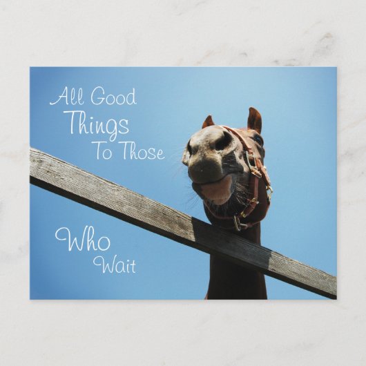 Attendre - Encourager la carte postale (Devant)