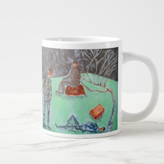 ATTENDRE GODOT Jumbo Mug (Droite)