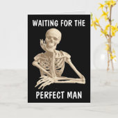 ATTENDRE LES CARTES DE FUNNY SKELETON HOMME PARFAI (Fleur jaune)