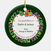 Attente 1er bébé cadeaux de Noël ornements (Dos)