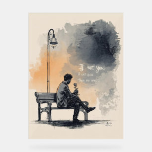 Attente avec un Rose - Amour non parlé