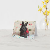 Attente de la carte Père Noël Paws (avec texte) (Fleur jaune)