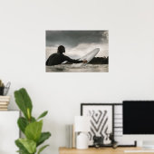 Attente de la vague Surf Art Surfer Poster (Bureau à domicile)