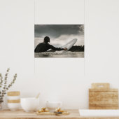 Attente de la vague Surf Art Surfer Poster (Cuisine)