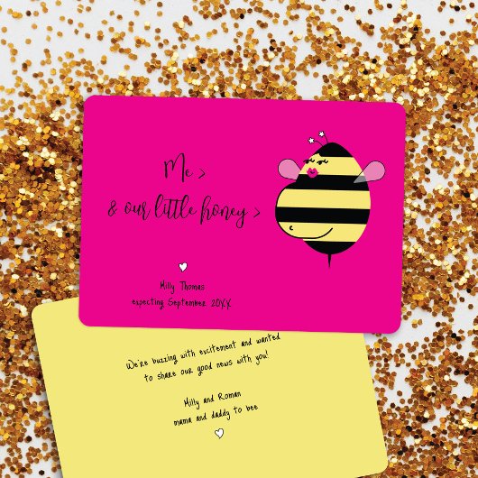 Attente de Mama Bee Hot Rose Pregnancy Faire-part