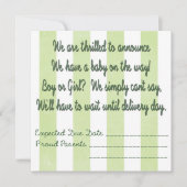 Attente d'un bébé Faire-part (Devant)