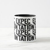 Attente - Mug noir typographie Kinetic Glitch (Centre)