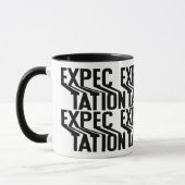 Attente - Mug noir typographie Kinetic Glitch (Gauche)