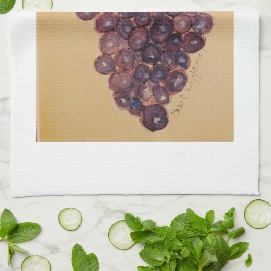 Attentes en raisin Serviette de cuisine (Plié)