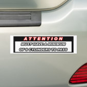 Attentie 8 Cylinders Bumpersticker (Op auto)