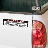 Attentie 8 Cylinders Bumpersticker (Op Truck)