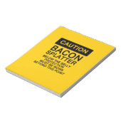 Attentie Bacon Splatter Notitieblok (Gedraaid)