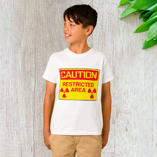Attentie Beperkt gebied Jongens T-shirt
