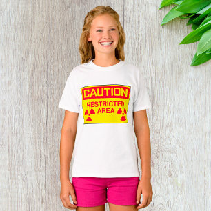 Attentie Beperkte Gebied Meisjes T-shirt