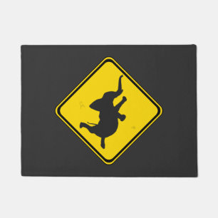 Attentie Dansend Elephant Crossing Deurmat