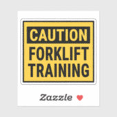 Attentie Forklift Training Sticker (Vel)