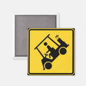 Attentie Golf Cart Magneet (Voorkant / Achterkant)