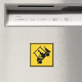 Attentie Golf Cart Magneet (Insitu (Vaatwasser))