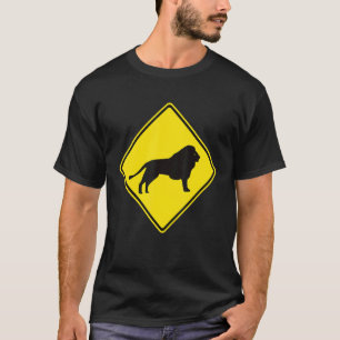 Attentie Lion Danger Big Cat Zone T-shirt