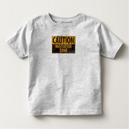 Attentie Mistletoe Zone Kerstmis Kiss Danger Sign Kinder Shirts