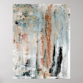 'Attentie' Neutrale Abstracte Art Poster afdrukken