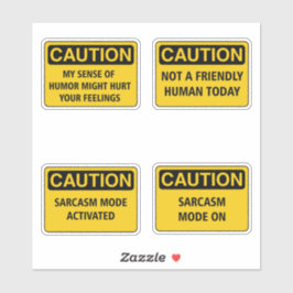 Attentie Sarcasm I Sticker