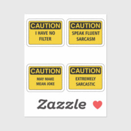 Attentie Sarcasm II Sticker