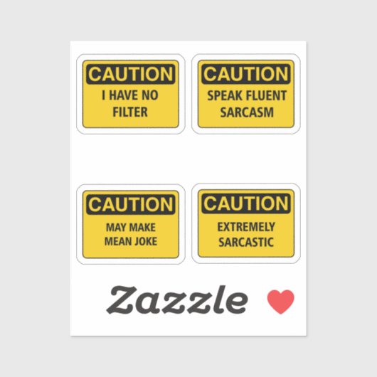 Attentie Sarcasm II Sticker (Vel)