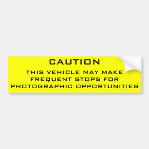 Attentie Shutterbug Bumpersticker