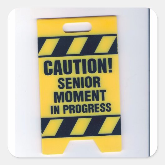 attentie-sticker vierkante sticker (Voorkant)