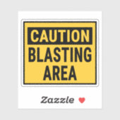 Attentie-straalgebied Sticker (Vel)