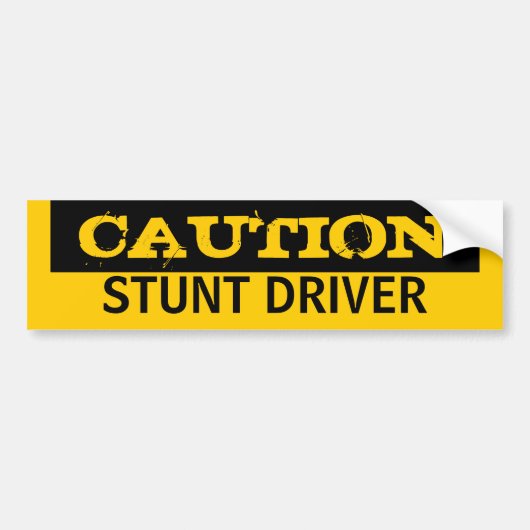 Attentie STUNT DRIVER Bumpersticker (Voorkant)
