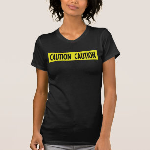 Attentie Tape Womens Black vernietigd T-shirt